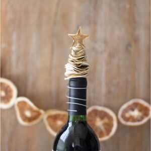 NWT >> Dried Orange Peel Wine Bottle Gift Topper
